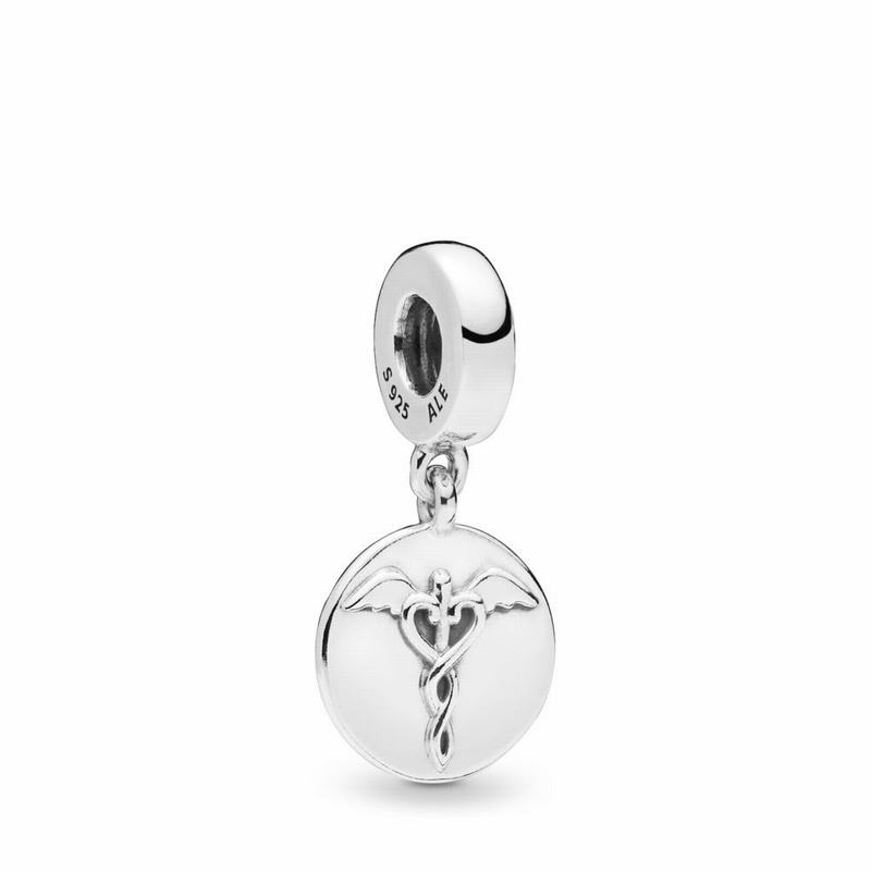 Pandora Dazzling Stethoscope Dangle Charm - Sterling Silver/Cubic Zirconia - Canada | XN8602XZ